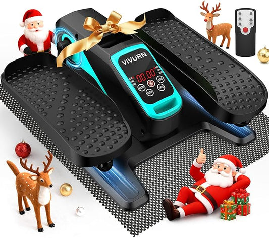 VIVURN-018 Under Desk Elliptical 12 Speed 5 Modes Mini Motorized Leg Exerciser While Sitting for Seniors As Seen on TV with Non-Slip Mat Quiet & Portable Electric Pedal Exerciser for Home and Office