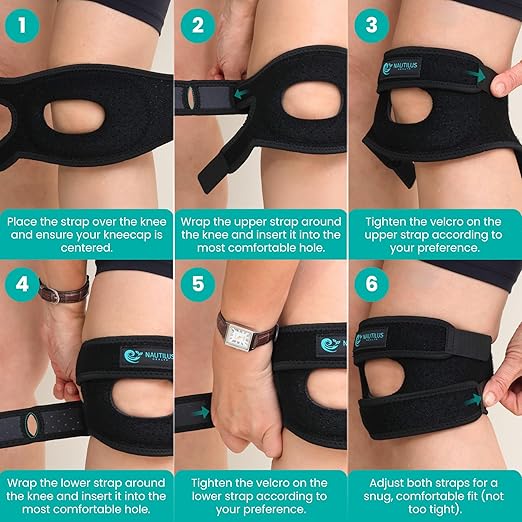 Premium Knee Brace for Pain Relief - Adjustable Compression Support for Arthritis, Injury Recovery, Running & Workouts - Unisex Design in Black & Gray