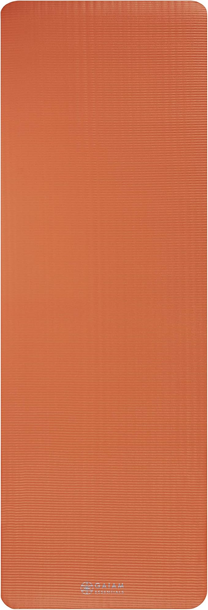 Gaiam Essentials 2/5" Thick (10mm) Yoga & Pilates, Fitness & Exercise Mat with Easy-Cinch Carrier Strap Cushion Support For Fitness and Gym Workouts