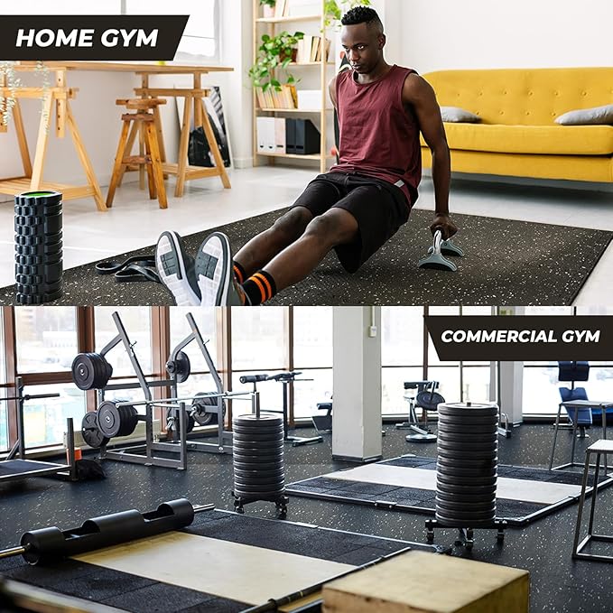 RITFIT Puzzle Exercise Mat ½ in, EVA Interlocking Foam Floor Mats, High Density Home Gym Mat for Workout Equipment Protective, 24 in x 24 in x ½ in, 24 Sq Ft - 6 Tiles