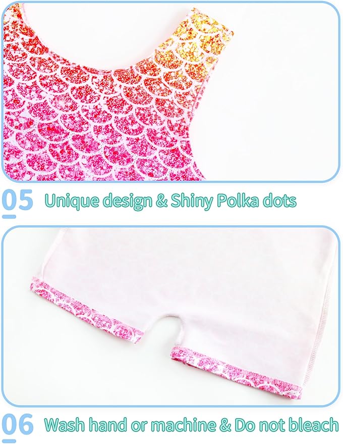Nymphperi 2 Packs Gymnastics Leotard for Girls Sparkle Biketards with Shorts Kids Sleeveless Unitard One-Piece Dancewear