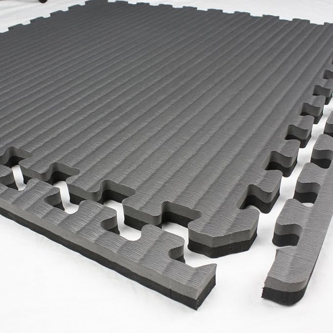 IncStores 7/8 Inch Thick Tatami Foam Flooring Tiles | Textured Interlocking Foam Tiles for Martial-Arts Floor Protection in Your Home Gym, Playroom, and More