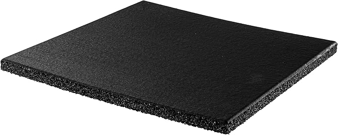 Genaflex Pro Heavy Duty Thick Rubber Gym Floor Tiles High Density Shock Absorbent Laminated Deadlift Mats - 1" Thick X 20" W X 20" L - 2.7 Sq. Ft. (Black, 180 Tiles - 486 Sq. Ft.)