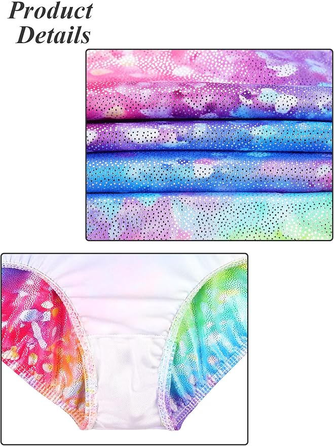 BAOHULU Leotards for Girls Gymnastics Long Sleeve Embroidery Shiny Black Diamond Dance Clothes