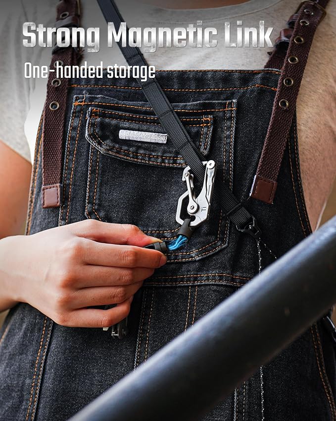 KeyUnity KA45 Titanium Quick Release Keychain, Magnetic Keychain For Car Keys-360 ° Rotatable