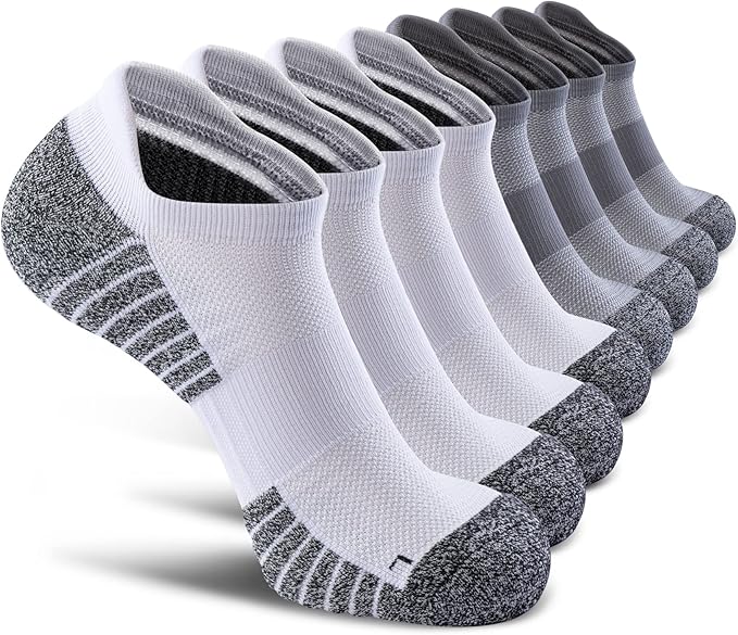 No Show Sports Compression Socks for Men and Women Circulation 4/8 Pack