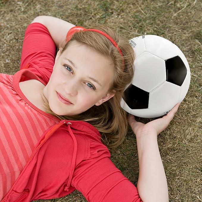KWOOD Custom Classic Soccer Ball,Engraved Soccer Ball with Premium Pump for Training Recreation Practice,Available for Indoor Outdoor Toddlers Kids Teens Adults
