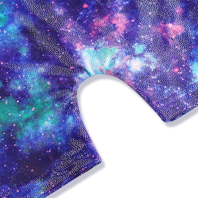 HOZIY Gymnastics Leotards for Girls with Shorts Toddlers Biketards Rainbow Unicorn Dinosaur Mermaid Leopard Flower Galaxy