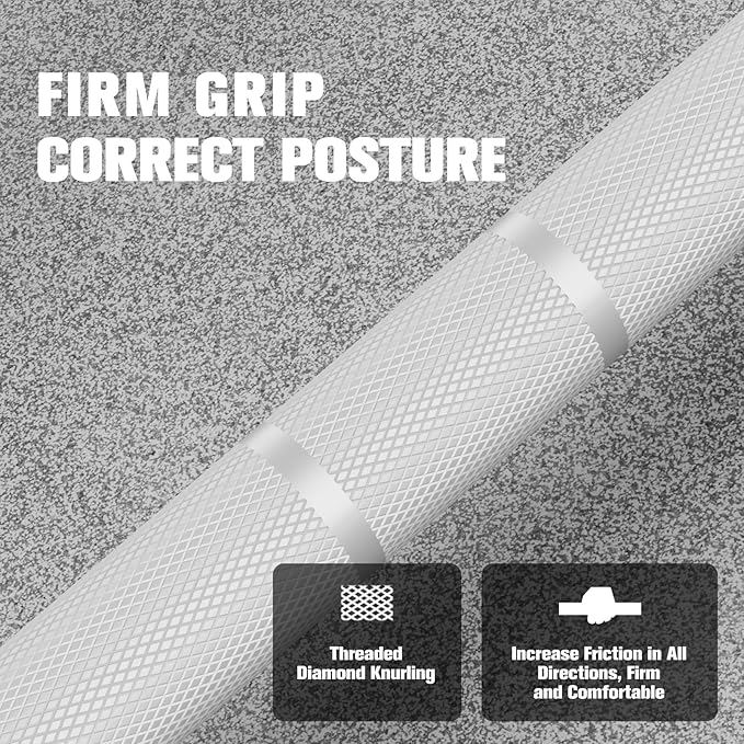 RITFIT 7FT Olympic Barbell for Strength and Weightlifting Training - 2 Inch Olympic Bar for Squat, Deadlift, Bench Press, Curl, Overhead Press - 600lbs/1000lbs/1200lbs Capacity