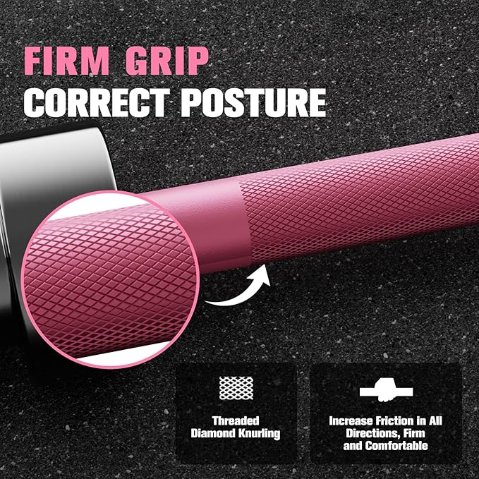 RITFIT 7FT Olympic Barbell for Strength and Weightlifting Training - 2 Inch Olympic Bar for Squat, Deadlift, Bench Press, Curl, Overhead Press - 600lbs/1000lbs/1200lbs Capacity