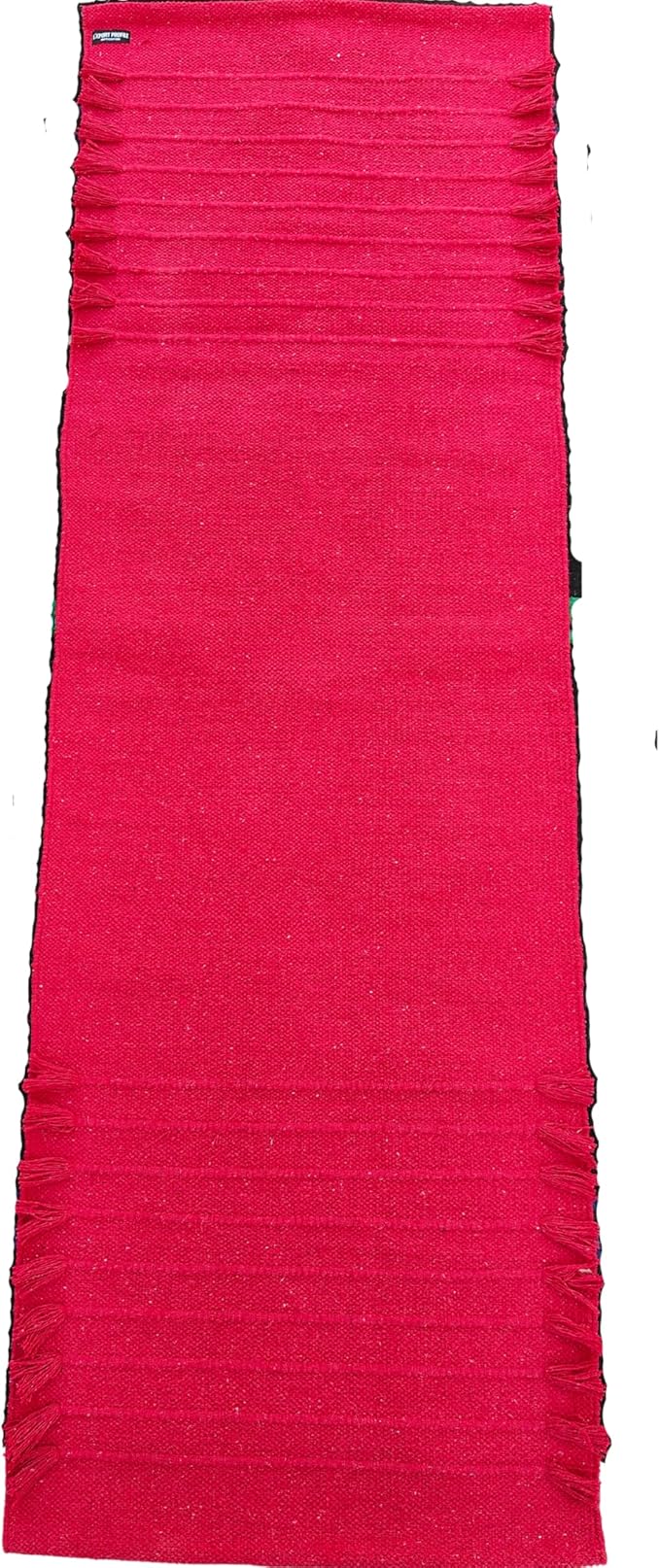 Indian Handmade100 % Organic Anti Skid Multi Colour Cotton Yoga Mat - Eco-Friendly Hand-Woven Rug - Non-Slip & Thick (24”x72”x5mm) for Hot yoga & Everyday Fitness at Home - Comfortable & Foldable Extra-Long Mat