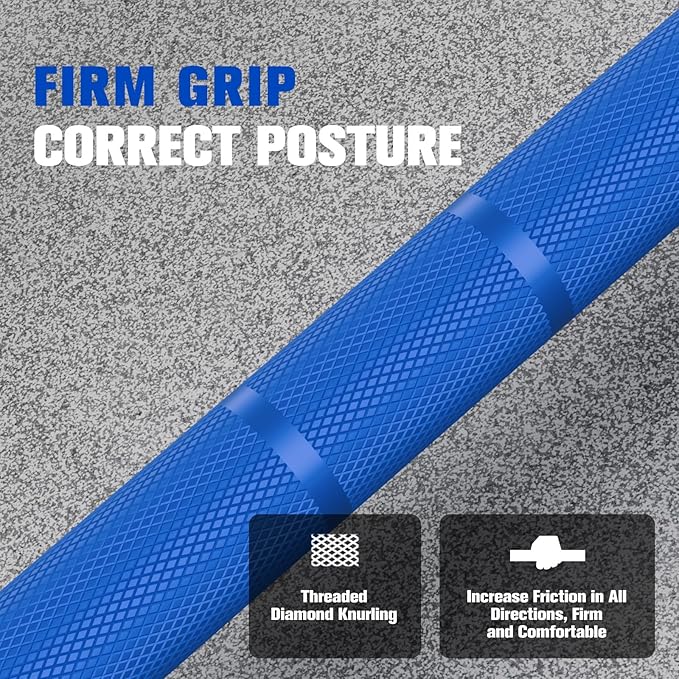 RITFIT 7FT Olympic Barbell for Strength and Weightlifting Training - 2 Inch Olympic Bar for Squat, Deadlift, Bench Press, Curl, Overhead Press - 600lbs/1000lbs/1200lbs Capacity