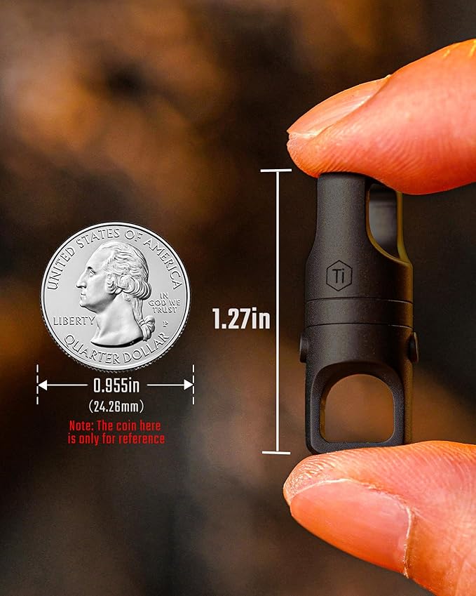KeyUnity KA48 Titanium Magnetic Quick-Release Keychain, 360° Swivel Double-End Connector with Dual-Button Safety, 20kg Load, for Car Keys, USB Drives, and EDC Tools 2Pcs