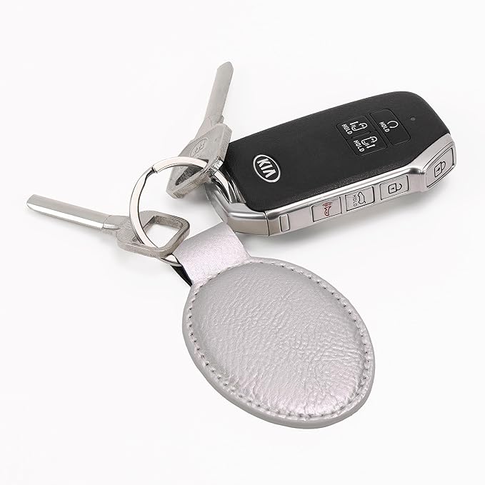 LaserGram Oval Keychain, Soccer Ball, Personalized Engraving Included