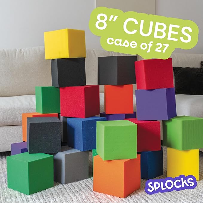 ENVIROLITE 8" Foam Cubes | Premium Quality Foam Cubes for Foam Pits | DIY Foam Pit | at Home Foam Cubes