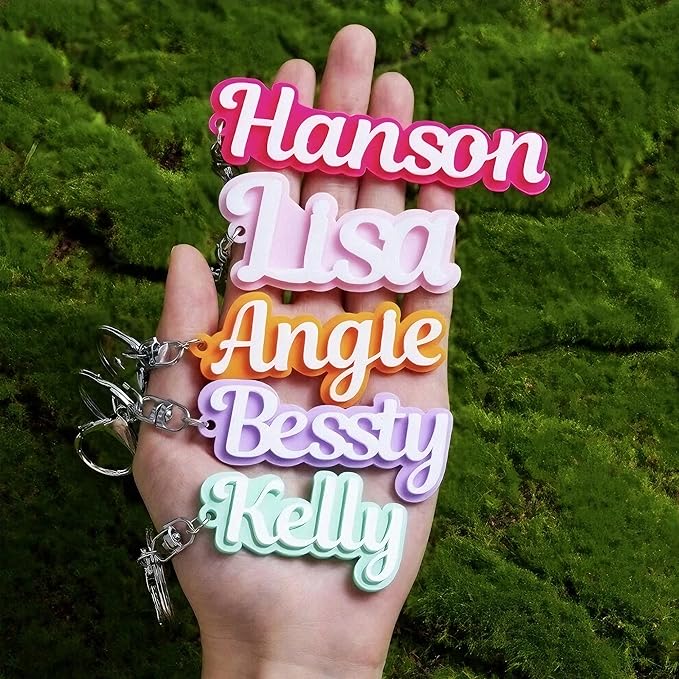 Hiyong Personalized Keychain Custom Photo Keyring Customized Gifts for Men Custom Keychain with Your Photo Logo or Text