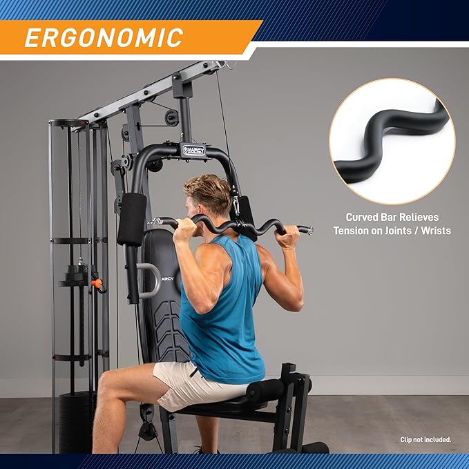 Marcy Deluxe Exercise Curl Bar for Lats, Curls and More for Home Gym Workouts BBEB-7355