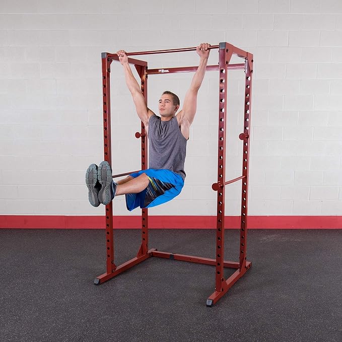 Best Fitness Power Rack - 14-Gauge Steel Home Gym with 500lb Capacity, Chin Bar, 23 Adjustable Safety Bars, Optional LAT & Dip Attachments