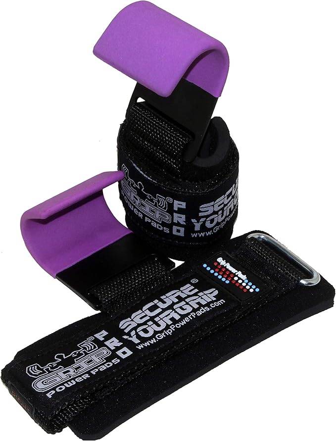 Premium Weight Lifting Hooks & Straps for Pull Ups & Deadlifts - Padded, Heavy Duty, Power Lifting Grips for Men & Women