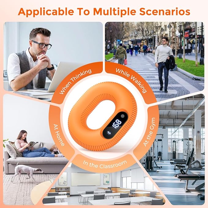 Smart Silicone Grip Strength Trainer, Forearm Strengthener with Data Monitoring, Supports Game Interactions and App Control, Hand Exercisers for Strength,Stress Relief and Rehabilitation