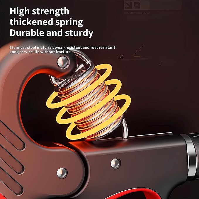 Grip strength trainer, adjustable hand grip strengthener, Durable Adjustable Resistance 5-100KG With Digital Counter, ergonomic design, high-strength spring, perfect hand