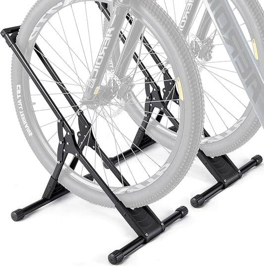 CXWXC Bicycle Stand Floor - Indoor Bike Rack Garage Storage - Bike Stand Floor Type Parking Rack for 20”-29” Mountain MTB & Road Bikes (2 Bike Rack)