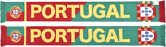Euroscarves Portugal Recycled Cotton Soccer Knit Scarf, Made in Portugal