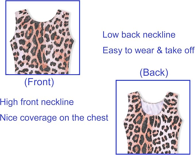 Domusgo Gymnastics Leotards for Girls Sparkly One-Piece Pro Kids Unitard Biketards with Shorts