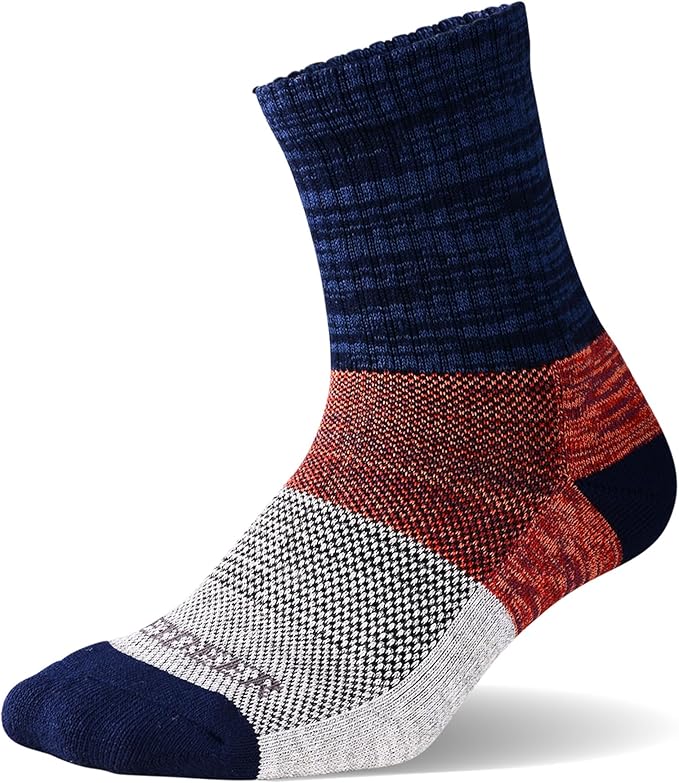FEIDEER mens Modern Hiking socks, Athletic Cushioned Cotton Socks with Arch Support