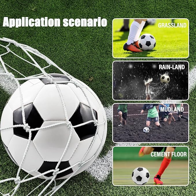 6 Pcs Operation Christmas Soccer Ball Bulk with Pump Needles,Size 5/4/3 Sport Soccer Ball Training Ball for Adult Soccer for Christian Charity Donation Supplies