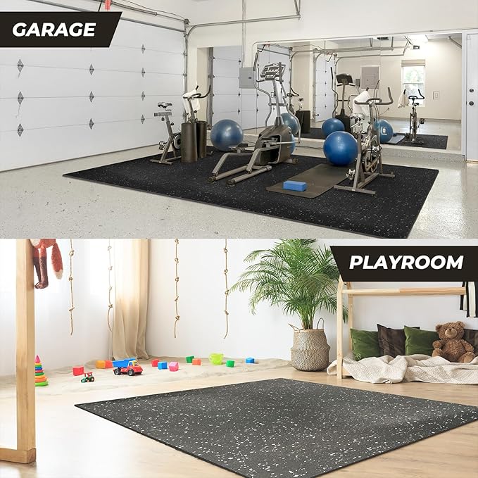 RITFIT Puzzle Exercise Mat ½ in, EVA Interlocking Foam Floor Mats, High Density Home Gym Mat for Workout Equipment Protective, 24 in x 24 in x ½ in, 24 Sq Ft - 6 Tiles