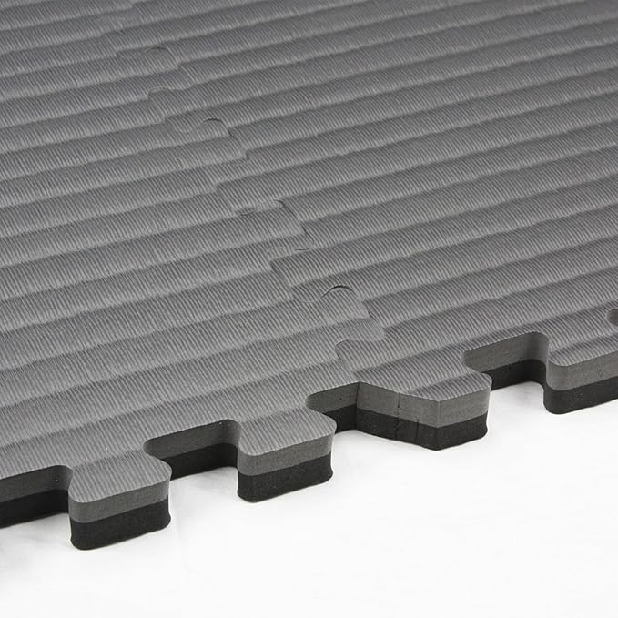 IncStores 7/8 Inch Thick Tatami Foam Flooring Tiles | Textured Interlocking Foam Tiles for Martial-Arts Floor Protection in Your Home Gym, Playroom, and More