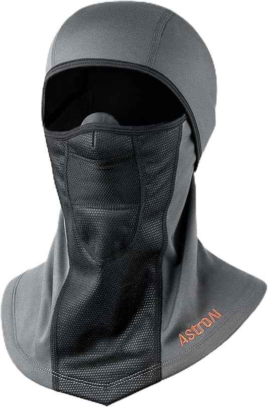 AstroAI Ski Mask Windproof Balaclava for Cold Weather, Winter Face Mask Breathable Stretchable for Skiing, Snowboarding, Gray