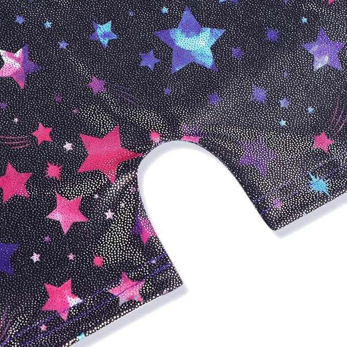 HOZIY Gymnastics Leotards for Girls with Shorts Toddlers Biketards Rainbow Unicorn Dinosaur Mermaid Leopard Flower Galaxy