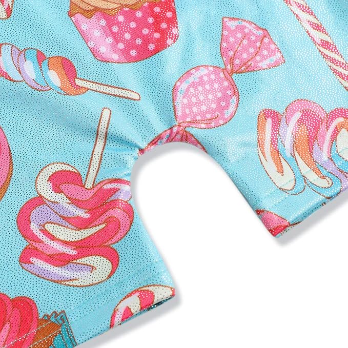 HOZIY Gymnastics Leotards for Girls with Shorts Toddlers Biketards Rainbow Unicorn Dinosaur Mermaid Leopard Flower Galaxy