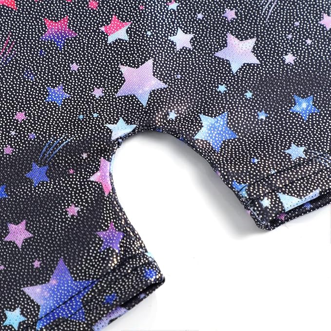 HOZIY Gymnastics Leotards for Girls with Shorts Toddlers Biketards Rainbow Unicorn Dinosaur Mermaid Leopard Flower Galaxy