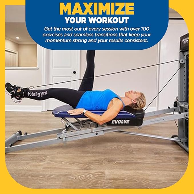 Total Gym Workout Machine, Home Exercise Equipment Portable Fitness Machine for Body Weight Training