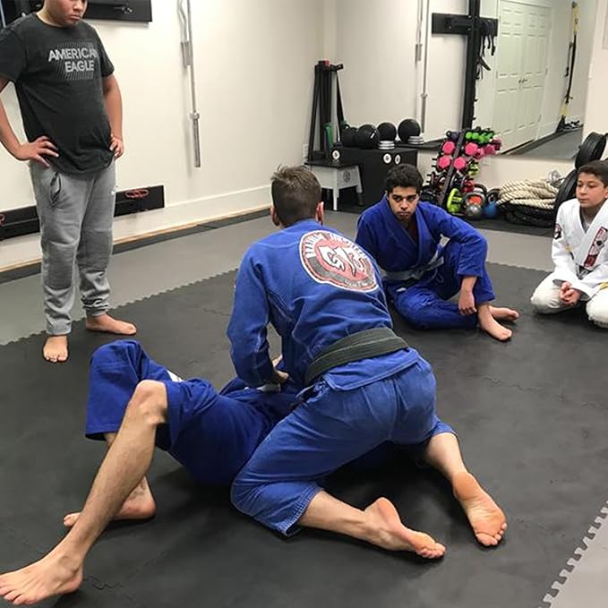 FlooringInc's 1" Thick Foam Tiles, 3'x3' or 2'x2' Reversable Interlocking Tiles, Ideal Yoga Mat, Gymnastics Mat, Workout Mat for MMA and Jiu Jitsu Training