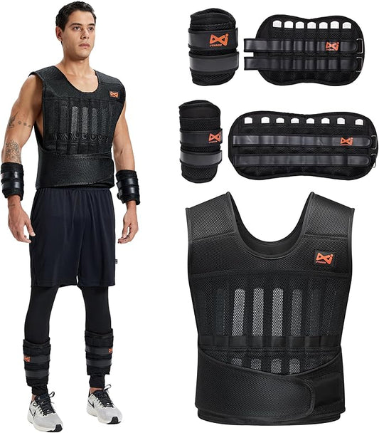 Adjustable Weighted Vest,Weight Vest for Men Women, Body Weights Vests with Weights for Workout, Strength Training, Running, Fitness