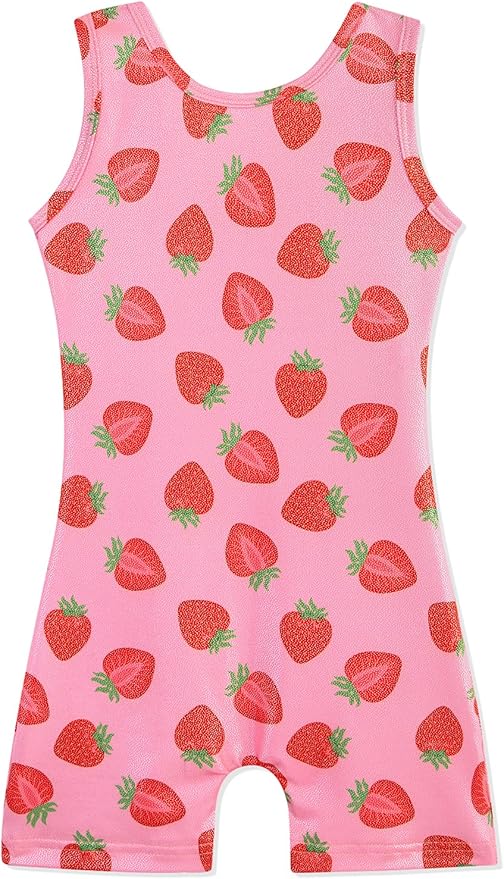 HOZIY Gymnastics Leotards for Girls with Shorts Toddlers Biketards Rainbow Unicorn Dinosaur Mermaid Leopard Flower Galaxy