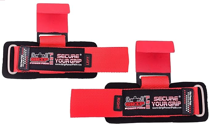 Premium Weight Lifting Hooks & Straps for Pull Ups & Deadlifts - Padded, Heavy Duty, Power Lifting Grips for Men & Women