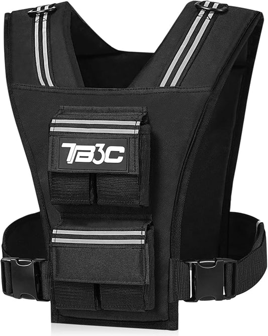 Adjustable Weighted Vest Men and Women 19lbs/ 30lbs/ 40lbs Weights with Reflective Stripe, Weight Vest Woman Workout Vest for Strength Training,Running & Walking