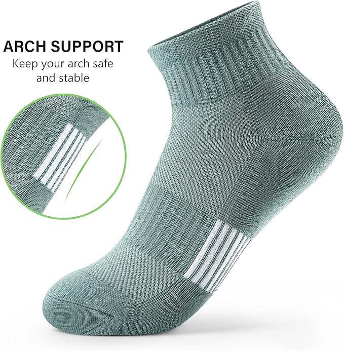 Gonii Ankle Socks Womens Athletic Thick Cushioned Running Hiking Low Cut 5-Pairs