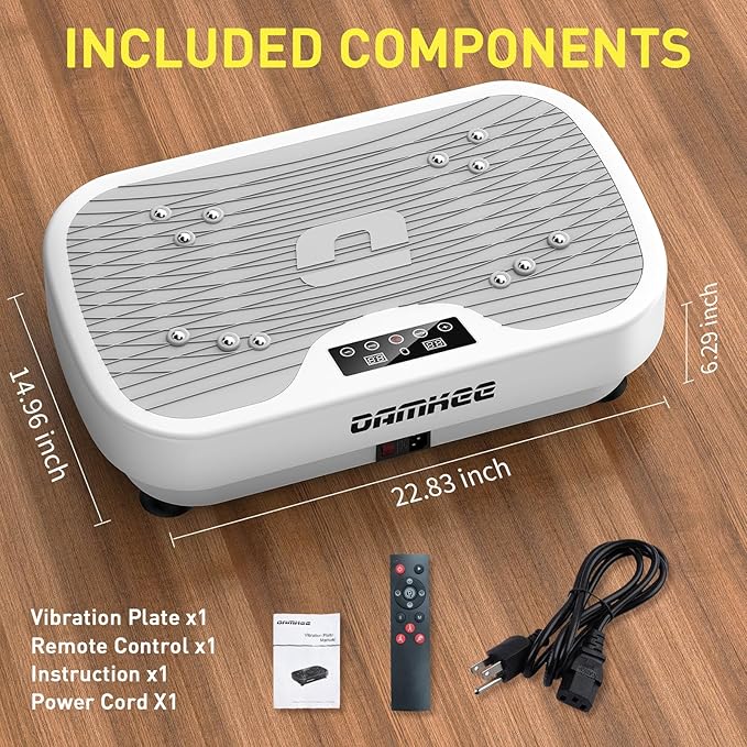 Vibration Plate Exercise Machine, 9 Modes Vibrating Platform for Lymphatic Drainage, 3D Upgraded Vibrated Plates for Weight Loss, Home Full Body Workout Equipment for Fitness