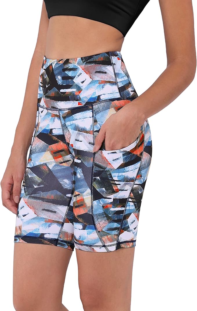 ODODOS Women's Tummy Control Biker Shorts 2.0 with Pockets High Waist Athletic Workout Yoga Shorts-3.5''/ 5"/ 8" / 10" Inseam
