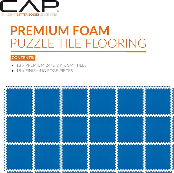 CAP Barbell Interlocking EVA Foam Exercise Puzzle Mat Home Gym Flooring | Multiple Options