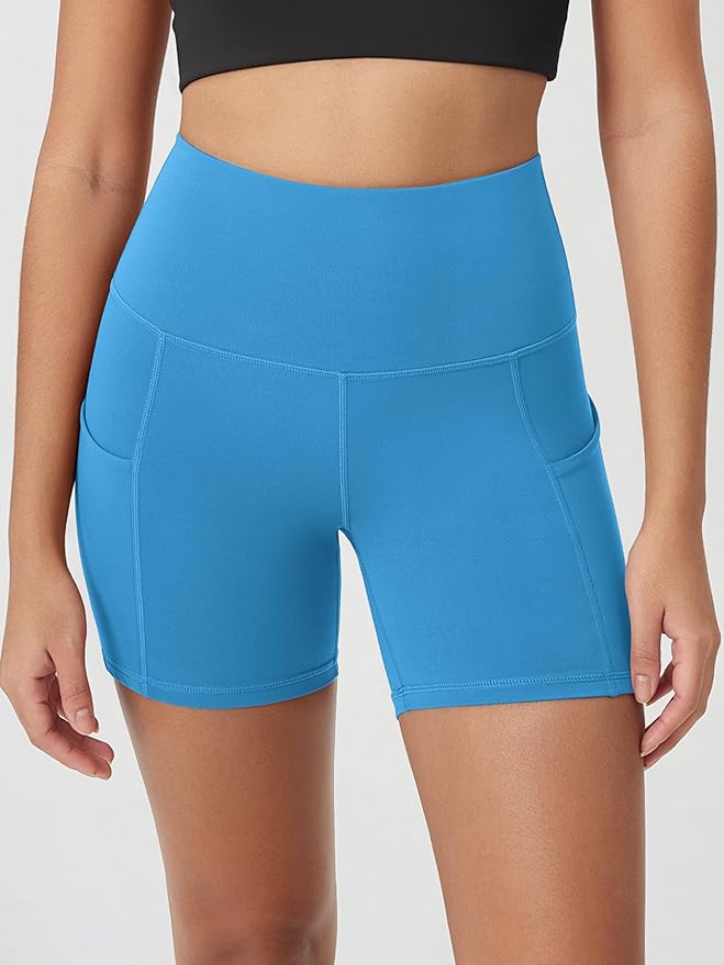 ODODOS Women's Tummy Control Biker Shorts 2.0 with Pockets High Waist Athletic Workout Yoga Shorts-3.5''/ 5"/ 8" / 10" Inseam