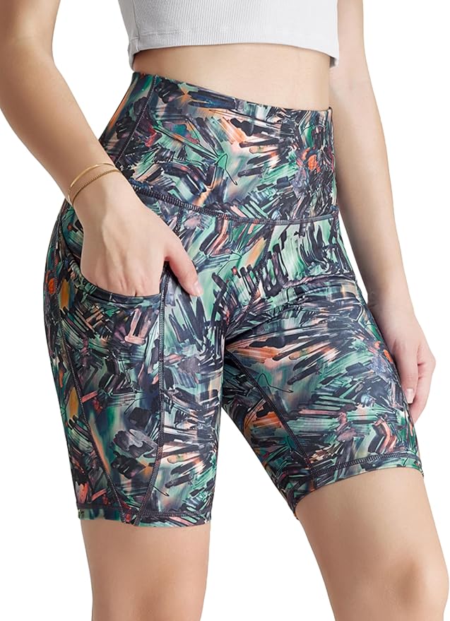 ODODOS Women's Tummy Control Biker Shorts 2.0 with Pockets High Waist Athletic Workout Yoga Shorts-3.5''/ 5"/ 8" / 10" Inseam