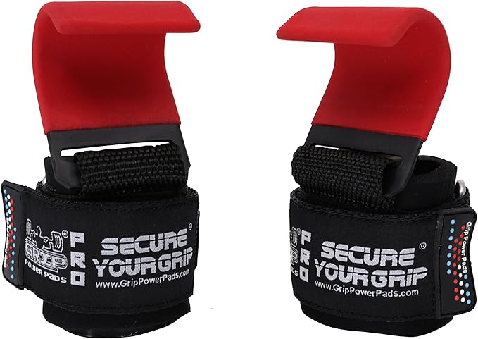 Premium Weight Lifting Hooks & Straps for Pull Ups & Deadlifts - Padded, Heavy Duty, Power Lifting Grips for Men & Women