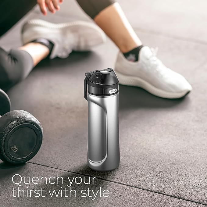 SIPX™ 18 oz Premium Stainless Steel Water Bottle with Straw Lid – Triple Insulated, Leakproof, BPA-Free – Slim, Durable Bottle for School, Gym, Office – Stainless